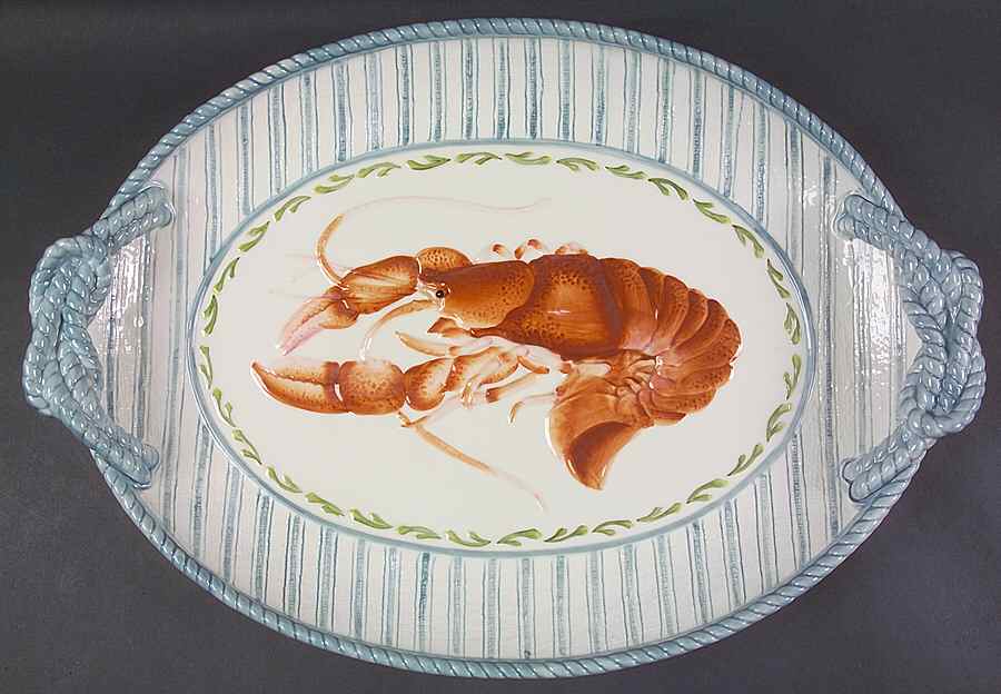 Seaboard 19" Oval Serving Platter by Fitz & Floyd-1