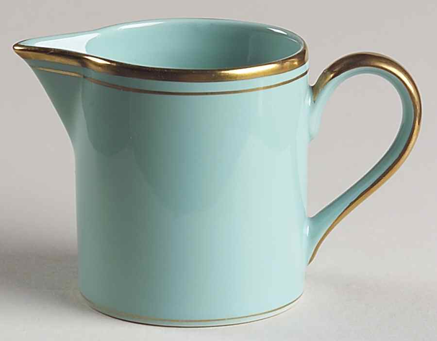 Golden Windowpane Green Creamer by Fitz & Floyd-1