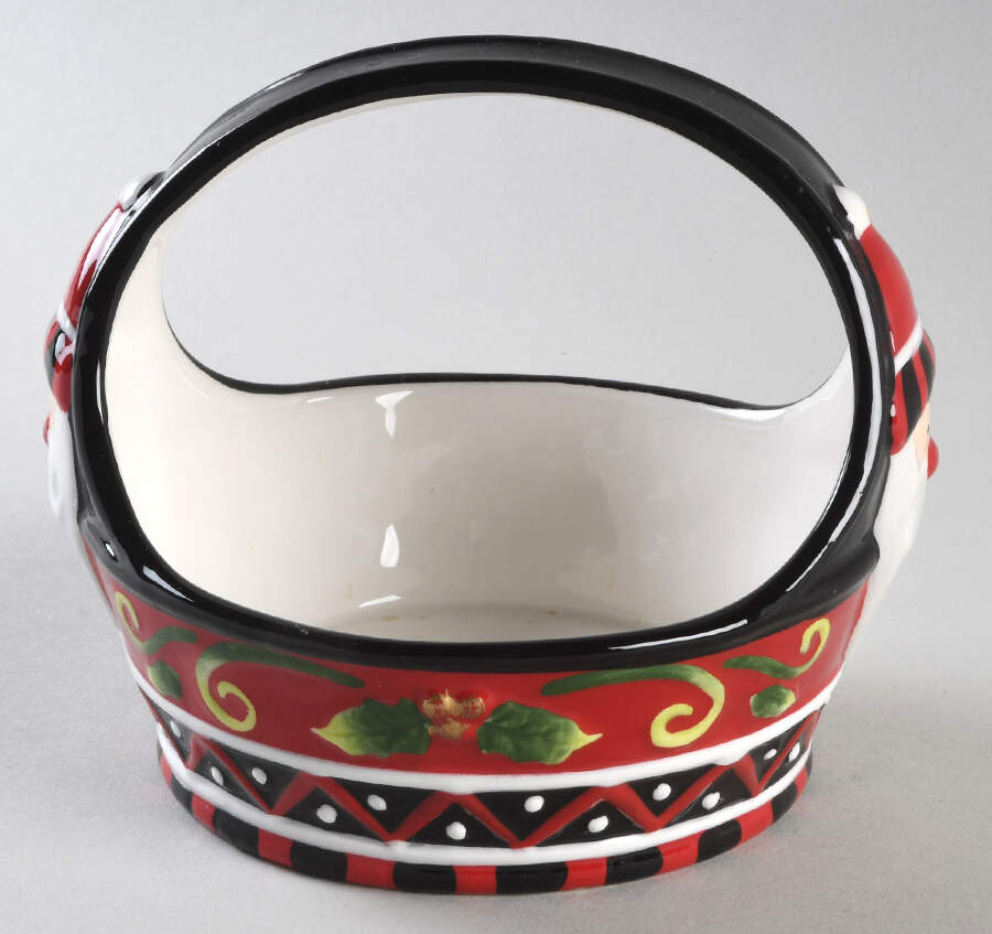 Santa, Santa! Small Basket by Fitz & Floyd-1