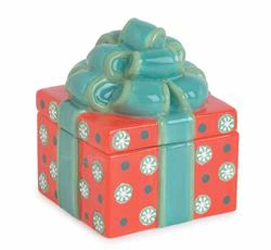 Snow Circles Trinket Box & Lid by Fitz and Floyd-1
