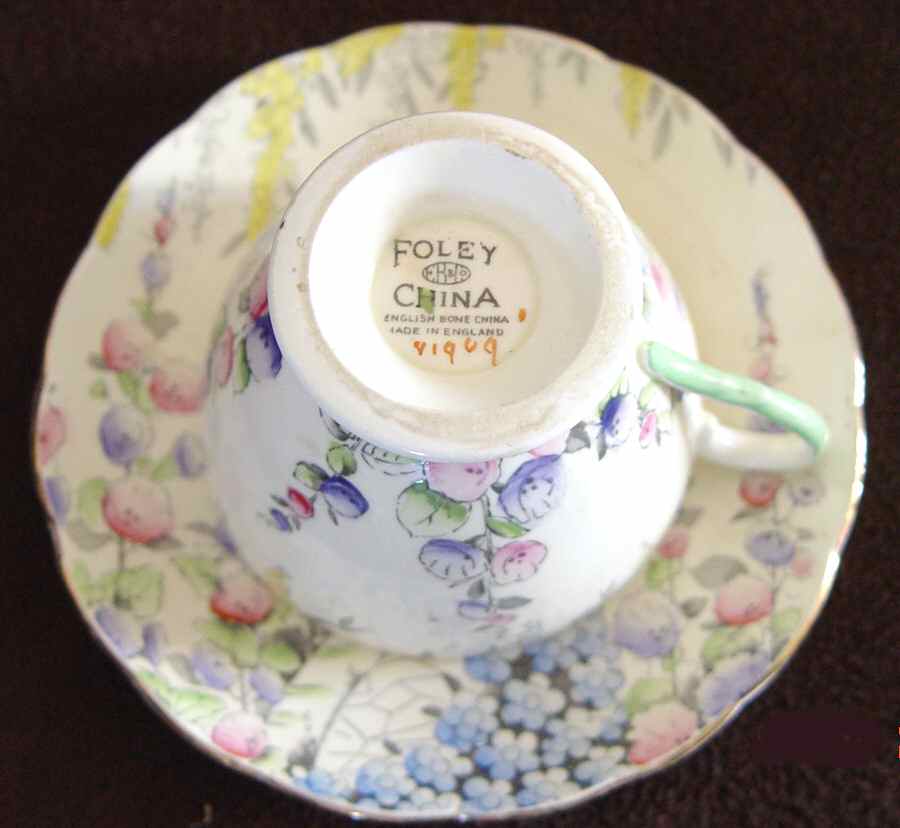 V1969 Footed Cup & Saucer Set by Foley-1