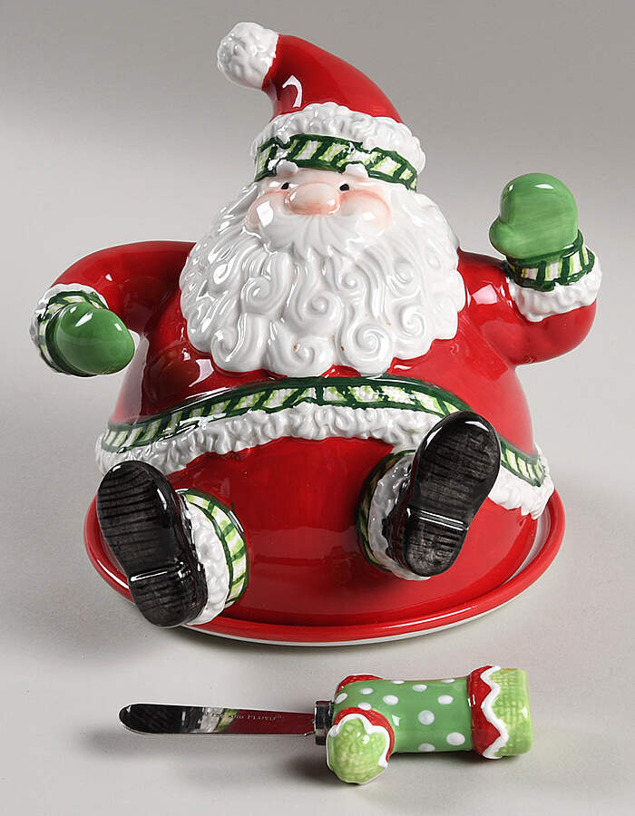 Stocking Stuffers Cheese Dome & Spreader by Fitz & Floyd-1