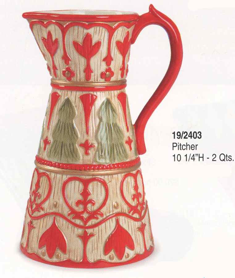 New Haven Holiday 64 Oz Pitcher by Fitz & Floyd-1