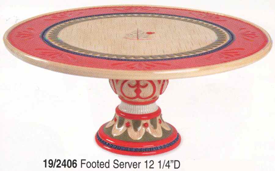 New Haven Holiday 12" Diameter Pedestal Cake Stand by Fitz & Floyd-1