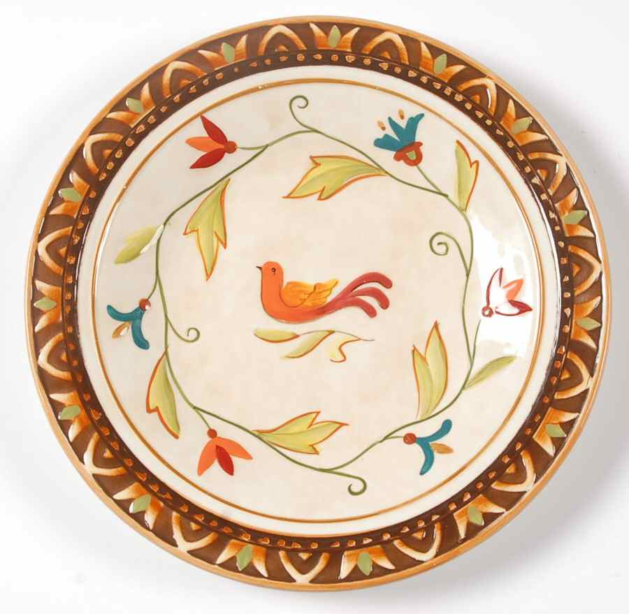 Global Market (Bird) Salad/Dessert Plate by Fitz & Floyd-1