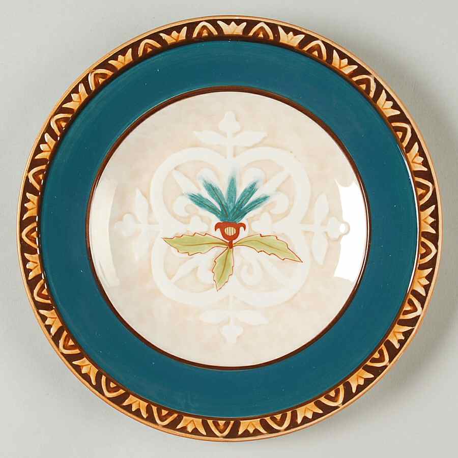 Global Market (Blue Floral) Salad/Dessert Plate by Fitz & Floyd-1