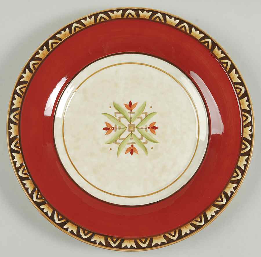Global Market (Red Floral) Dinner Plate by Fitz & Floyd-1