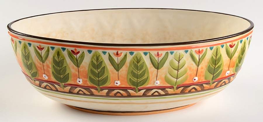 Global Market (Accessories) 12" Large Oval Salad Serving Bowl by Fitz & Floyd-1