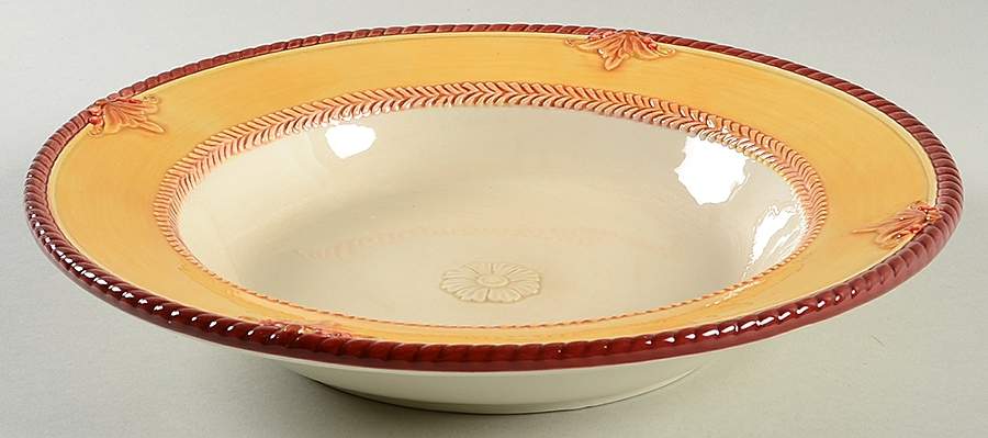 Hawthorne Gold Large Rim Soup Bowl by Fitz & Floyd-1
