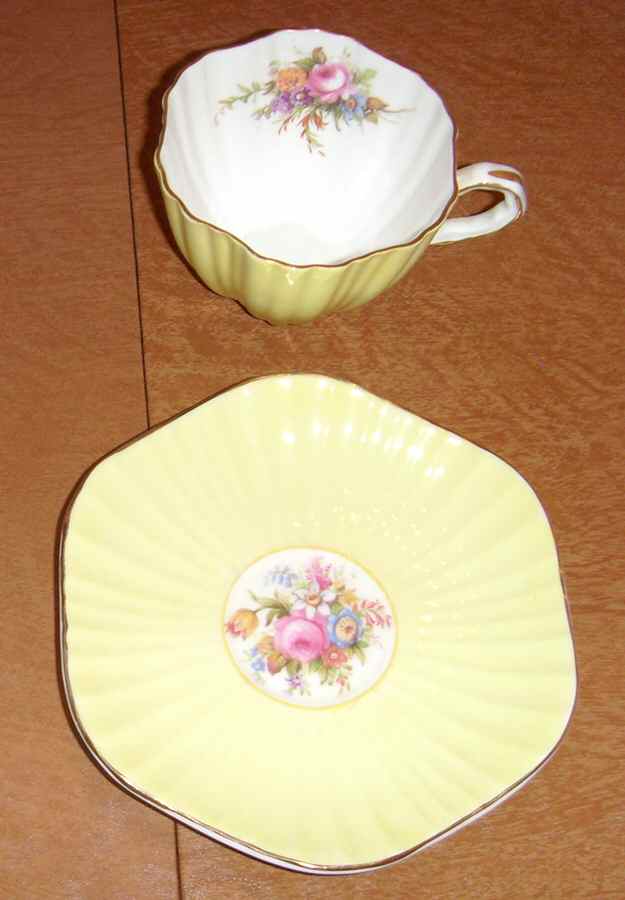 3627 Flat Cup & Saucer Set by Foley-1