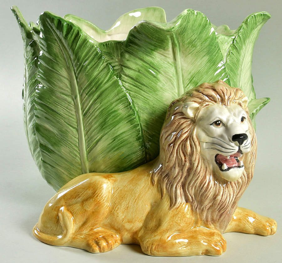 Jungle 8" Cachepot by Fitz & Floyd-1