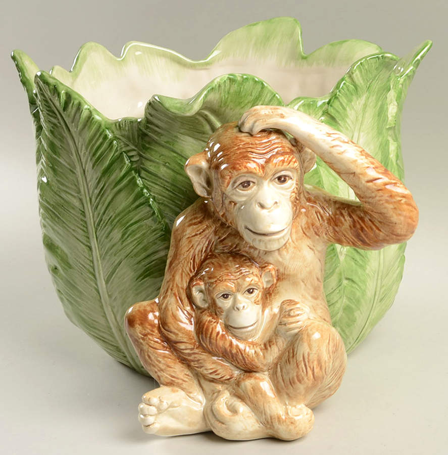 Jungle 8" Cachepot by Fitz & Floyd-1