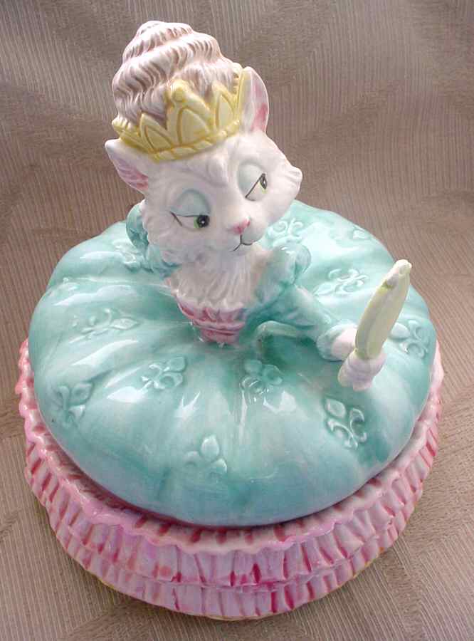 Reigning Cats & Dogs Candy Box & Lid by Fitz & Floyd-1