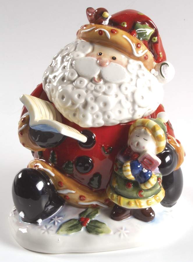 Singing Santa Figural Candy Jar & Lid by Fitz & Floyd-1