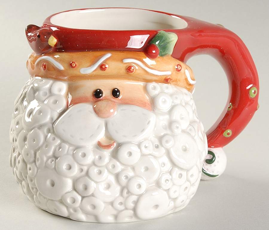 Singing Santa Figural Mug by Fitz & Floyd-1