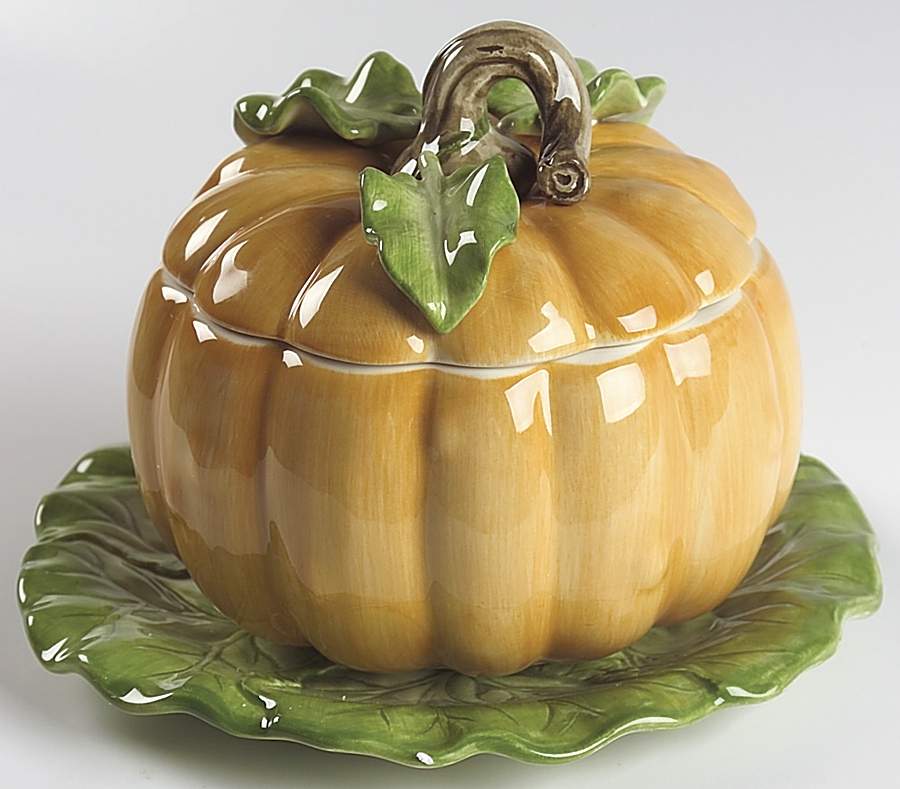 Fruits & Veggies Soup Bowl and Saucer Set with Lid by Fitz & Floyd-1