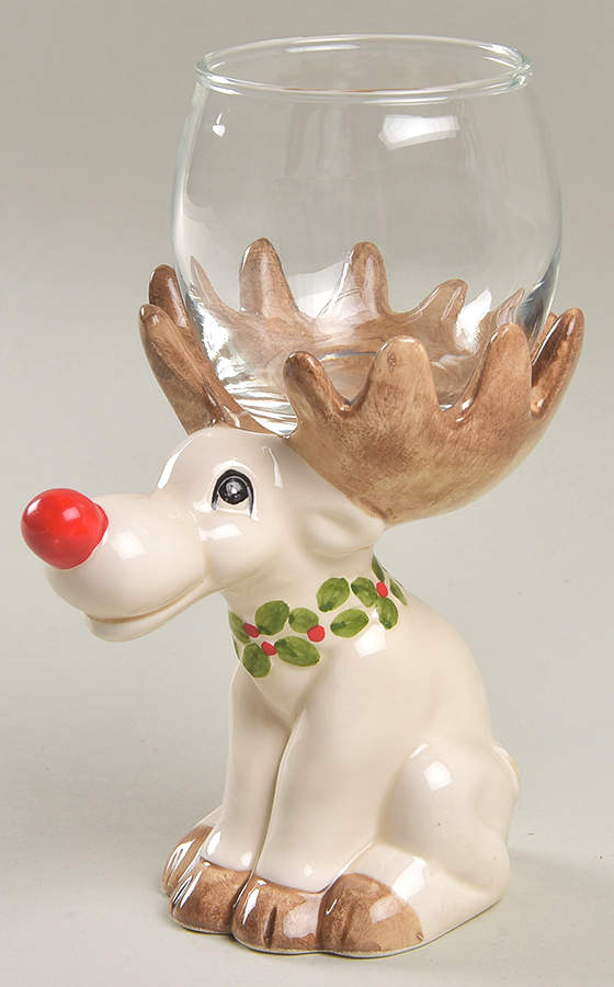 Rudolph Votive Candleholder with Glass Globe by Fitz & Floyd-1