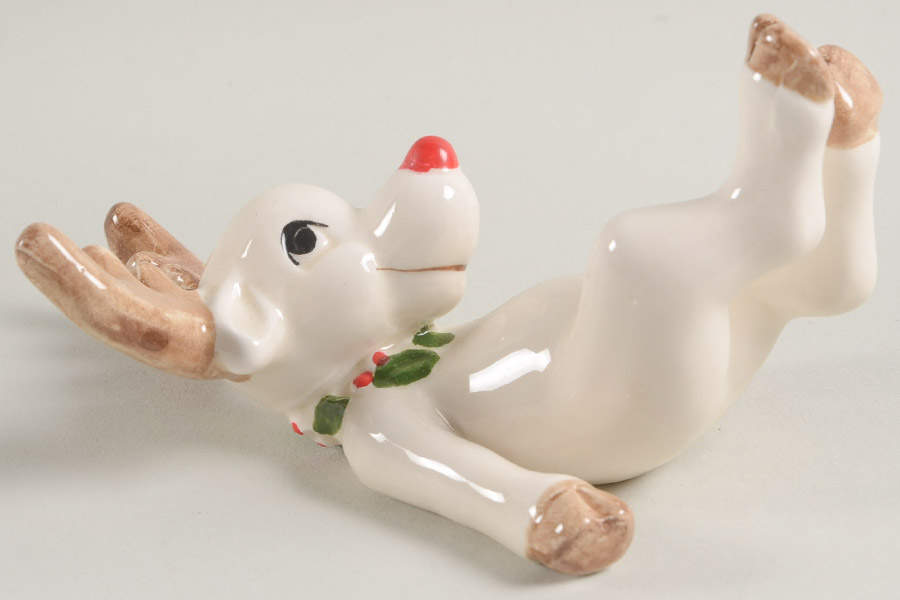 Rudolph Fallen Tumbling Reindeer Figurine by Fitz & Floyd-1