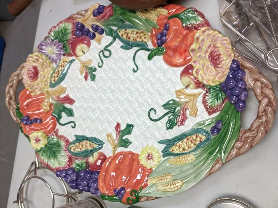 Golden Harvest 19" Oval Serving Platter by Fitz & Floyd-1