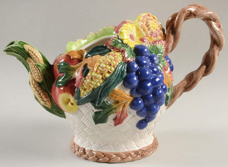 Golden Harvest Teapot No Lid by Fitz & Floyd-1