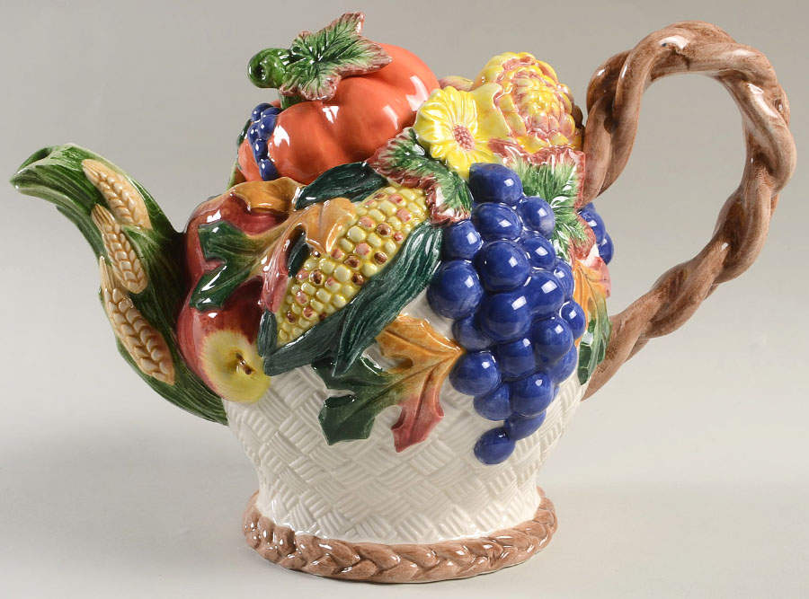 Golden Harvest Teapot & Lid by Fitz & Floyd-1