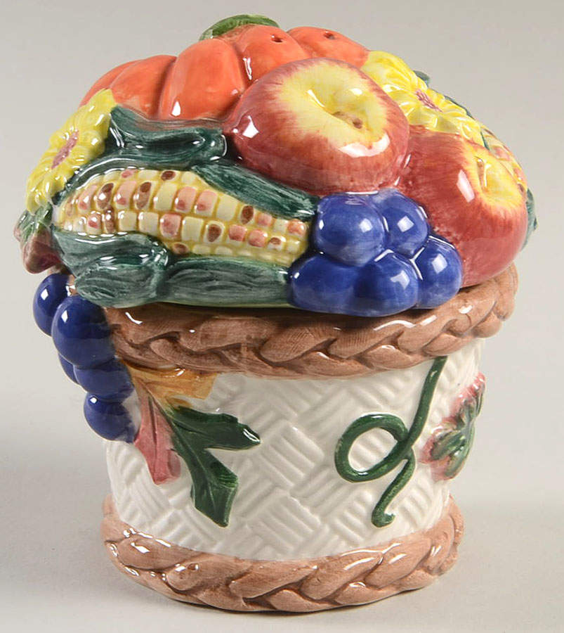 Golden Harvest Stacking Salt & Pepper Set by Fitz & Floyd-1