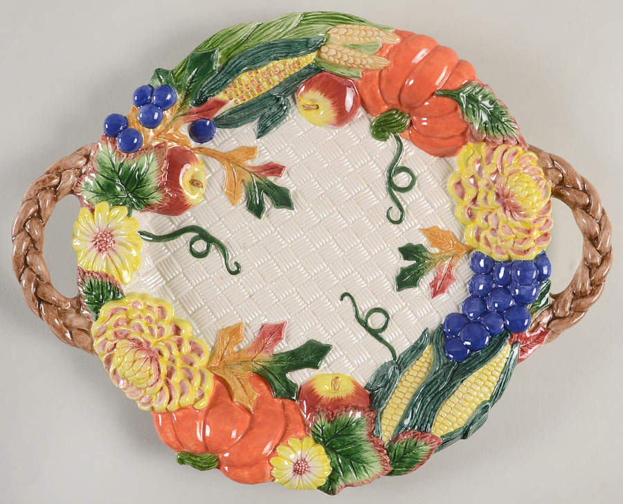 Golden Harvest 15" Oval Serving Platter by Fitz & Floyd-1