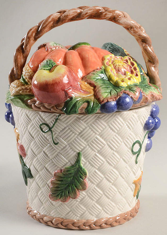 Golden Harvest Large Canister & Lid by Fitz & Floyd-1