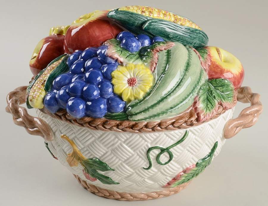 Golden Harvest Round Covered Vegetable by Fitz & Floyd-1