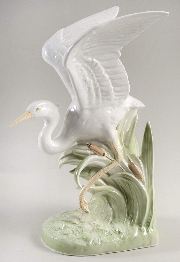 Heron Single China Bookend by Fitz & Floyd-1