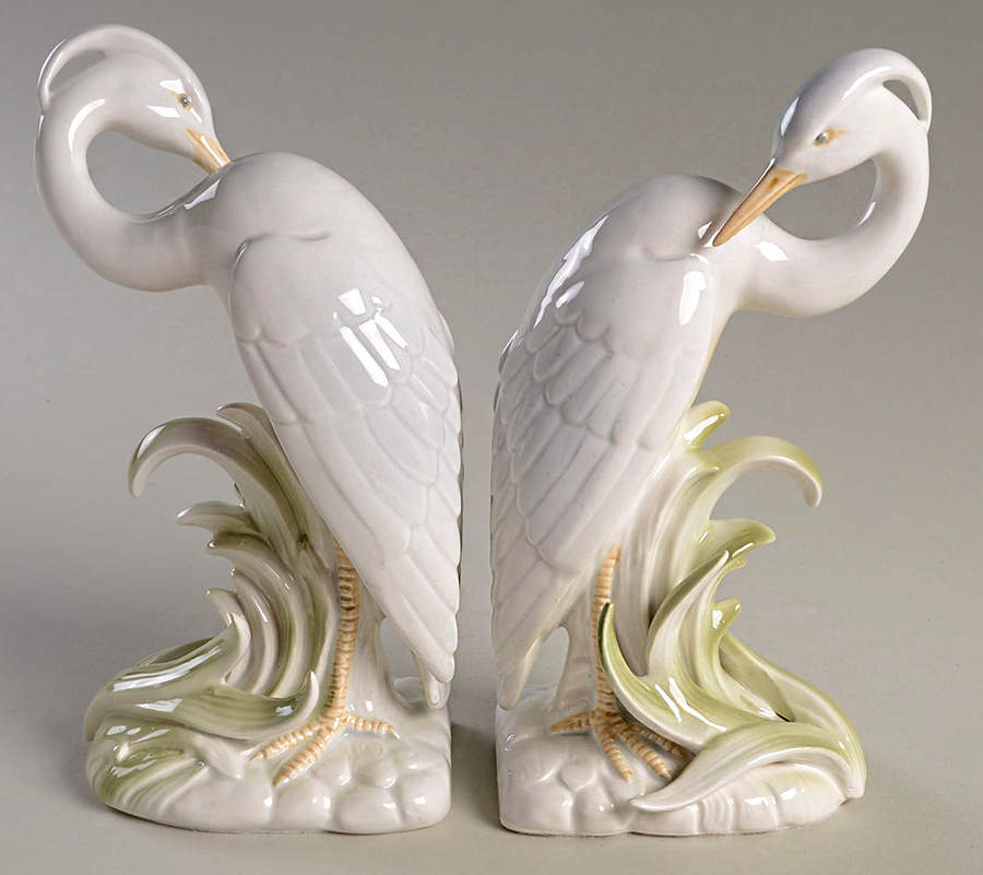 Heron China Bookend - Set of 2 by Fitz & Floyd-1