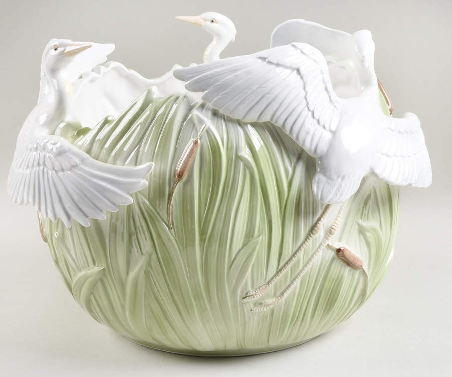 Heron Round Cachepot/Wine Cooler by Fitz & Floyd-1