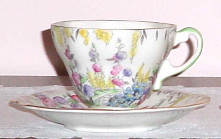 V2499 Footed Cup & Saucer Set by Foley-1