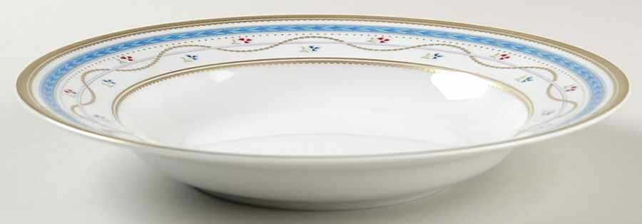 Luxembourg Blue Rim Soup Bowl by Faberge-1