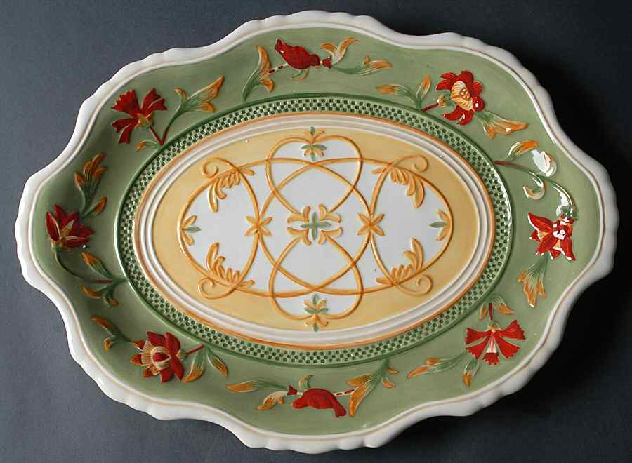 Bellacara 16" Oval Serving Platter by Fitz & Floyd-1