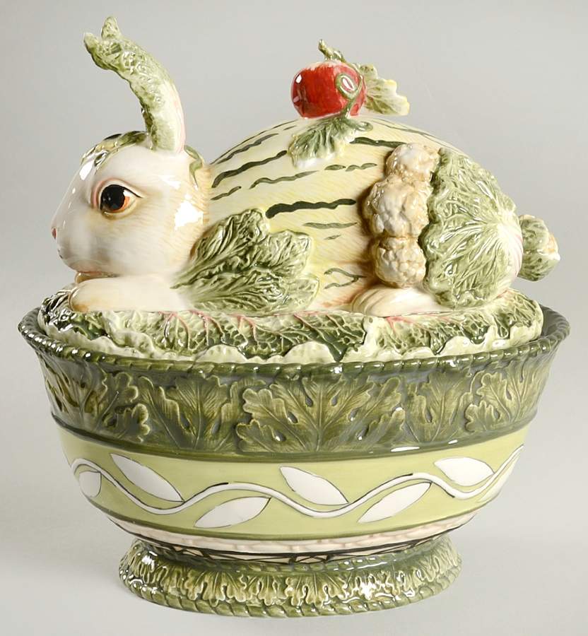 Vista Bella Figural Oval Covered Vegetable by Fitz & Floyd-1