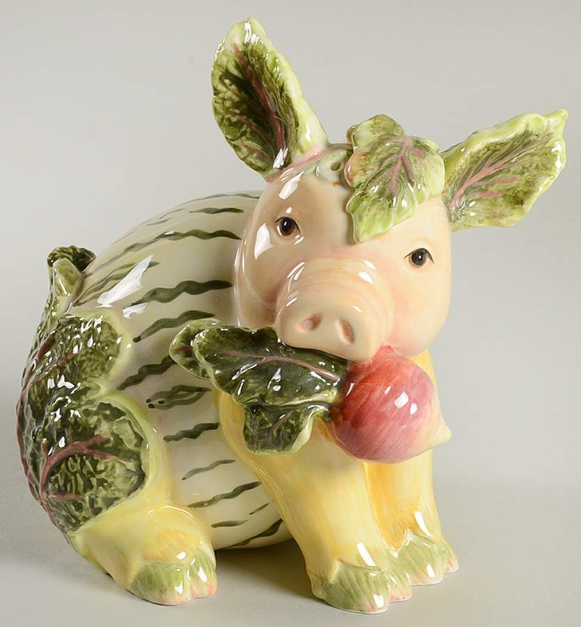 Vista Bella Pig Figurine by Fitz & Floyd-1