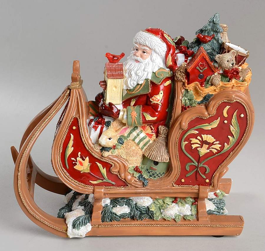 Bellacara Holiday Santa Musical Figurine by Fitz & Floyd-1