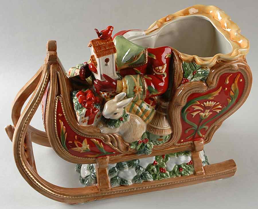 Bellacara Holiday Figural Cookie Jar No Lid by Fitz & Floyd-1
