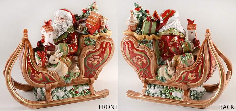 Bellacara Holiday Figural Cookie Jar & Lid by Fitz & Floyd-1