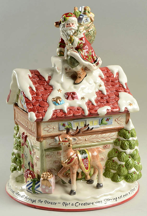 St. Nick Figural Cookie Jar & Lid by Fitz & Floyd-1