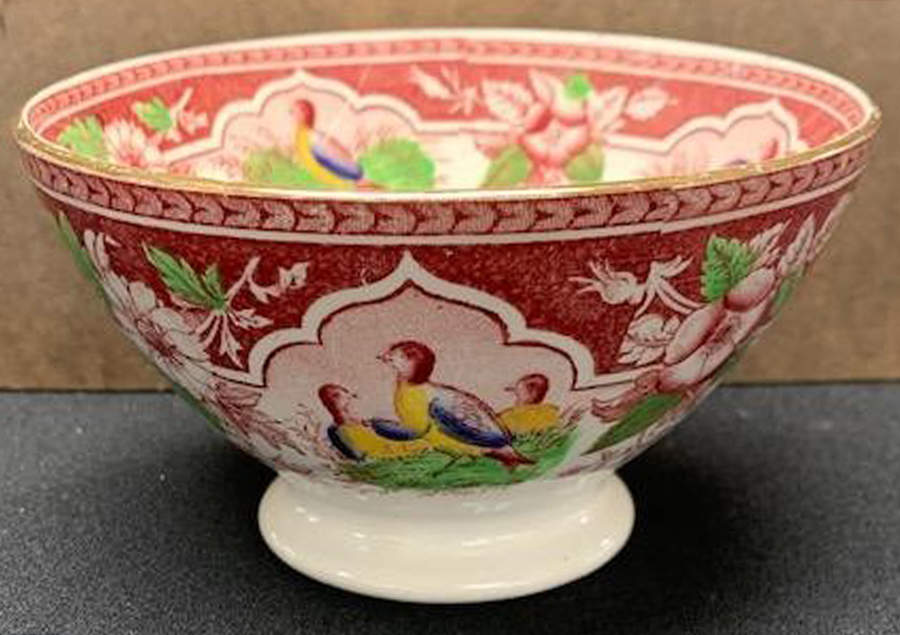 PVF4 Cranberry Bowl by PV-France (Peasant Village)-1