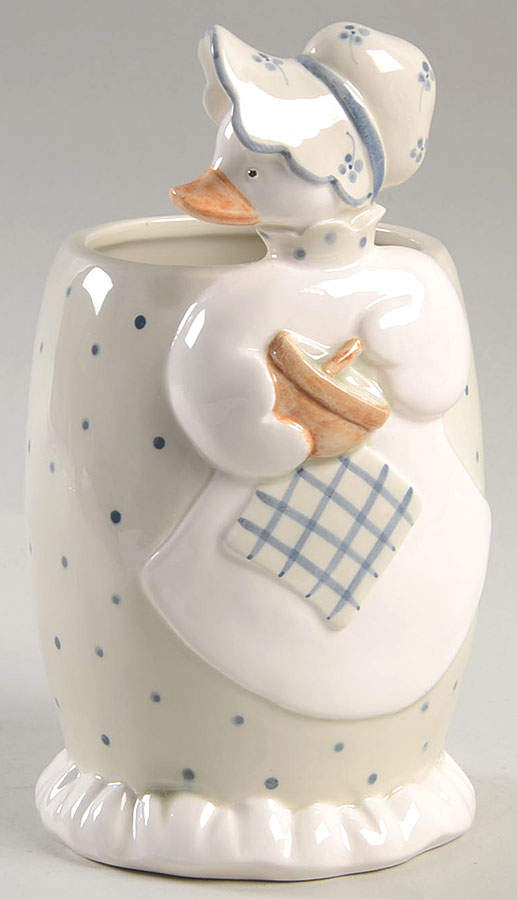 Betty Duck Figural Utensil Holder by Fitz & Floyd-1