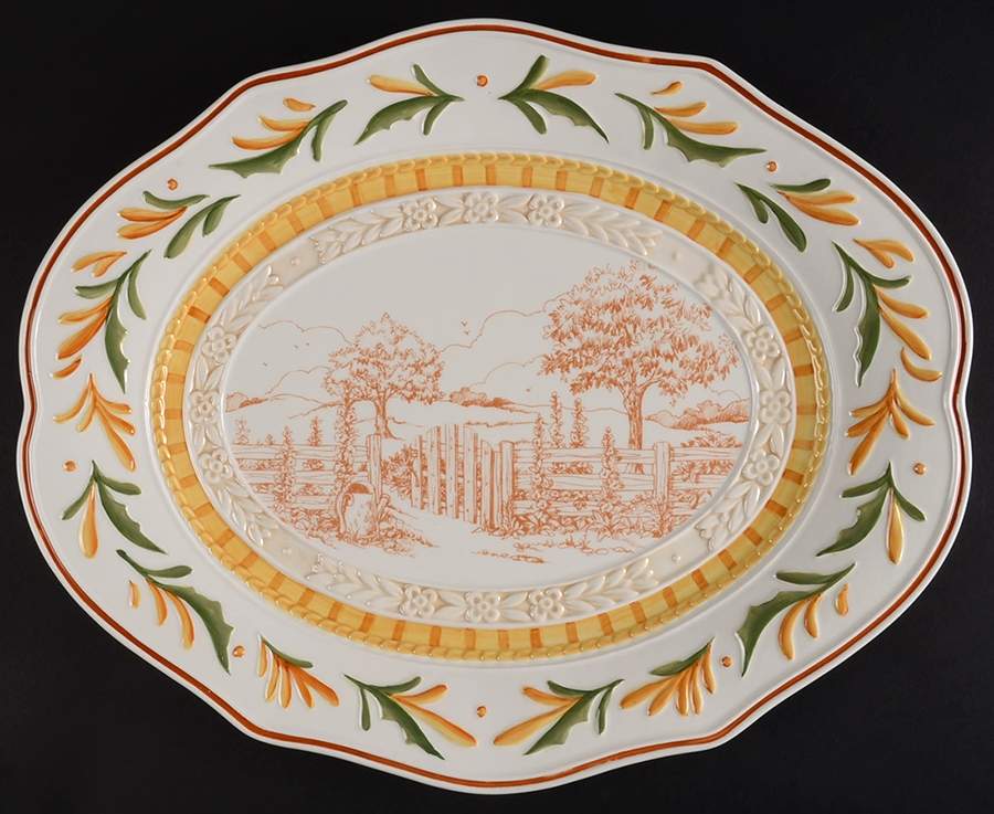 Grand Haven 17" Oval Serving Platter by Fitz & Floyd-1