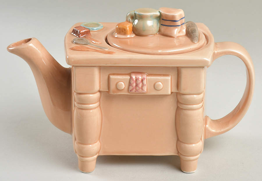 Kitchen Cousins Mini Figural Teapot & Lid by Fitz & Floyd-1