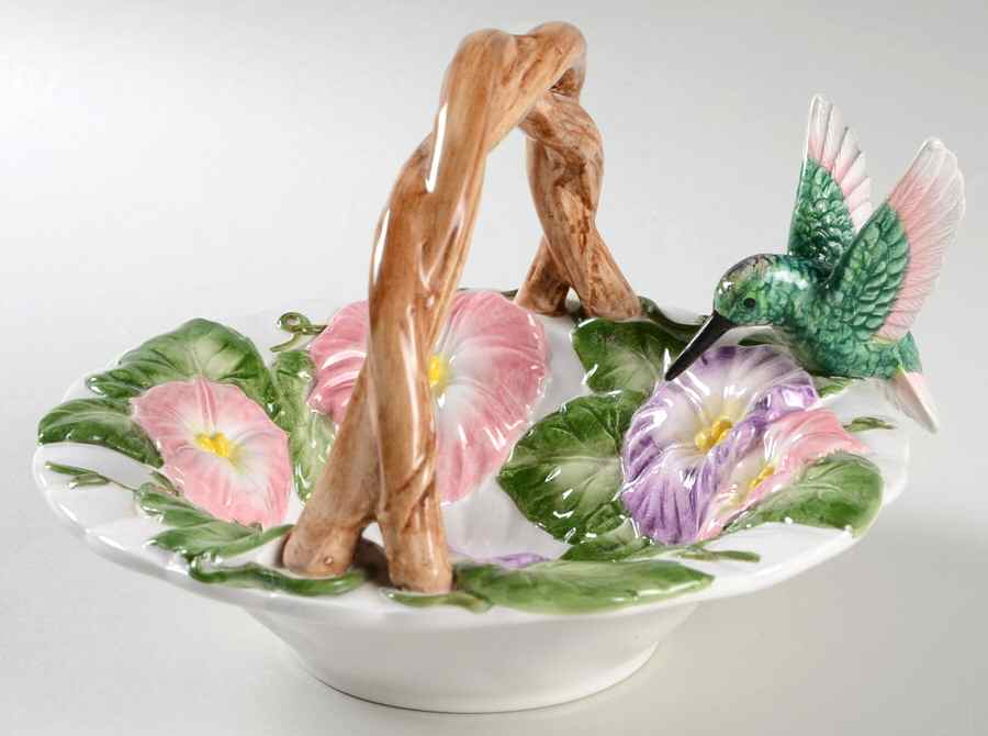 Hummingbirds 5" Handled Basket by Fitz & Floyd-1