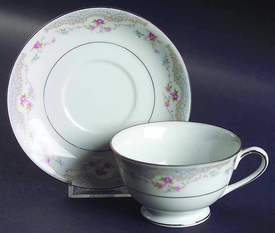 Jean Footed Cup & Saucer Set by Fine China of Japan-1