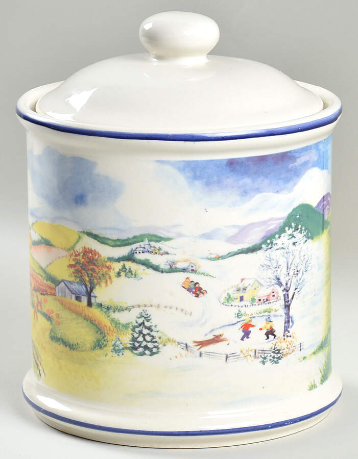 FIT77 Extra Large Canister & Lid by Fitz & Floyd-1
