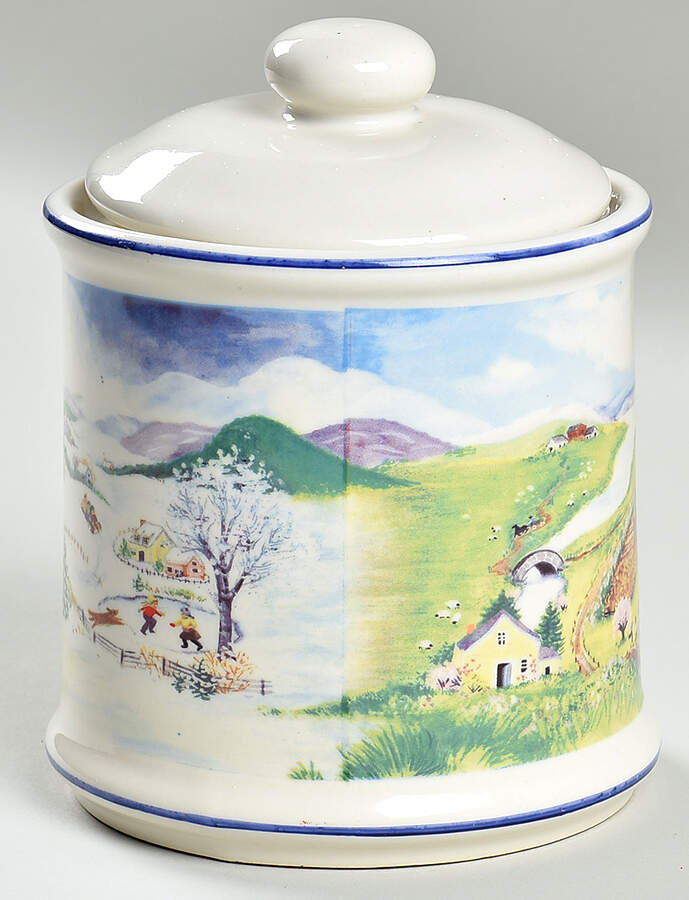 FIT77 Medium Canister & Lid by Fitz & Floyd-1