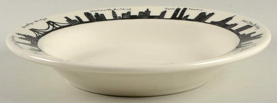 212 New York Skyline Large Rim Soup Bowl by Fishs Eddy-1